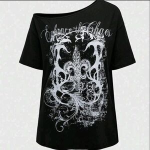 Black Graphic Women's Top